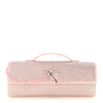 Nappa Crystal Long Andiamo Top Handle Clutch Rose