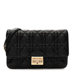 Lambskin Cannage Medium Miss Dior Flap Black