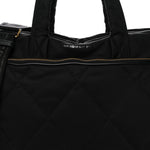 Nylon Quilted Diaper Tote Bag Black