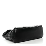 Lambskin Quilted Medium Loulou Puffer Monogram Chain Satchel Black