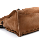 Waxed Suede Calfskin Classic Hardware Medium Le City Camel