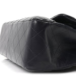 Lambskin Quilted Jumbo Double Flap Navy