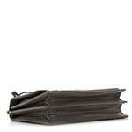 Calfskin Crocodile Embossed Medium Monogram Sunset Fog