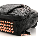 Pebbled Lambskin Dumbo Backpack Black Rose Gold Hardware