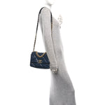 Lambskin Quilted Medium Chanel 19 Flap Navy Blue