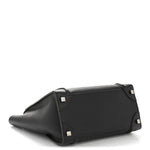 Drummed Calfskin Micro Luggage Black