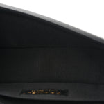 Calfskin Chevron Quilted Small Boy Flap Black