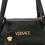 Lambskin Tag Bowling Bag Black
