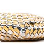 Metallic Lambskin Intrecciato Mini Hop Silver Gold