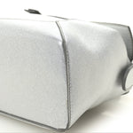 Laminated Lambskin Small Puzzle Edge Bag Silver