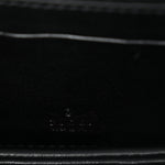 Boarded Dyana Lux Calfskin Web Monochrome Mini Bamboo 1947 Top Handle Bag Black