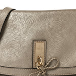 Monogram Calfskin Medium Bella Flap Bag Beige Ebony Champagne