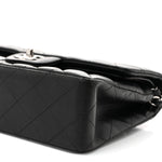 Lambskin Quilted Small Double Flap Black