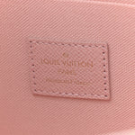 Damier Azur Pochette Felicie Chain Wallet Rose Ballerine
