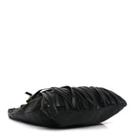 Calfskin Palazzo Fringe Shoulder Bag Black