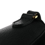 Grainy Calfskin Note Crossbody Bag Black