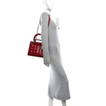 Patent Cannage Medium Lady Dior Red