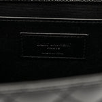 Grain De Poudre Textured Mixed Matelasse Triquilt Medium Monogram Monochrome Satchel Black
