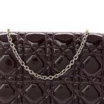 Patent Cannage Lady Dior Chain Wallet Purple