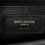 Grain De Poudre Textured Mixed Matelasse Triquilt Medium Monogram Satchel Black