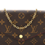 Monogram Pochette Felicie Chain Wallet Fuchsia