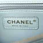 Caviar Quilted Small Coco Handle Flap Light Blue