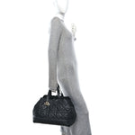 Calfskin Macrocannage Large Toujours Black