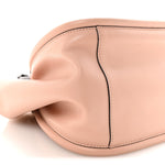 Calfskin Small Ruched Tote Peach