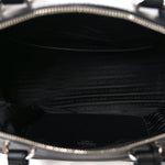 Nylon Saffiano Top Handle Bag Black