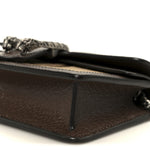Monogram Jumbo GG Textured Dollar Calfskin Super Mini Dionysus Shoulder Bag Camel Ebony New Acero