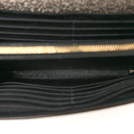 Grained Metallic Calfskin Monogram Chain Wallet Bronze