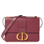 Smooth Calfskin 30 Montaigne Flap Bag Burgundy
