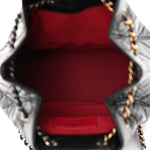 Aged Calfskin Quilted Small Gabrielle Backpack Black
