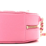 Caviar Quilted Gripoix CC Round Clutch With Chain Pink