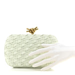 Intrecciato Minaudiere Knot Clutch Glacier