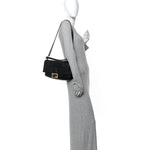 Nappa FF 1974 Embossed Large Baguette Black