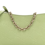GG Grainy Calfskin Emblem Super Mini Shoulder Bag Sage Leaf