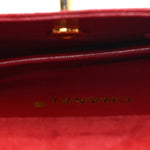 Suede Quilted Mini Square Flap Red