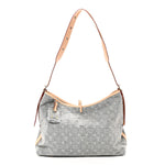 Monogram Denim CarryAll MM Washed Grey