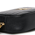 Grain De Poudre Matelasse Monogram Mini Lou Camera Bag Black