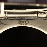 Lucite Lipstick Case On Chain Burgundy Blue