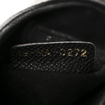 Grained Calfskin Mini Saddle Bag With Strap Black