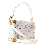 LV x TM Cowhide Monogram Multicolor Side Trunk MM White