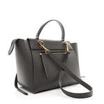Grained Calfskin Mini Belt Bag Grey