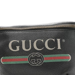 Grained Calfskin Small Logo Belt Bag Black