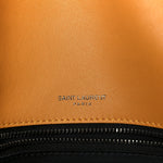 Suede Monogram Medium Niki Chain Satchel Cheddar