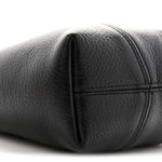 Grained Calfskin Small Spin Tote Black