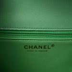 Caviar Quilted Medium Sweet Classic Flap Green