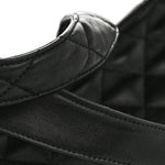Lambskin Quilted Maxi Icare Shopping Tote Black