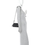 Calfskin Intrecciato Small Loop Top Handle Black